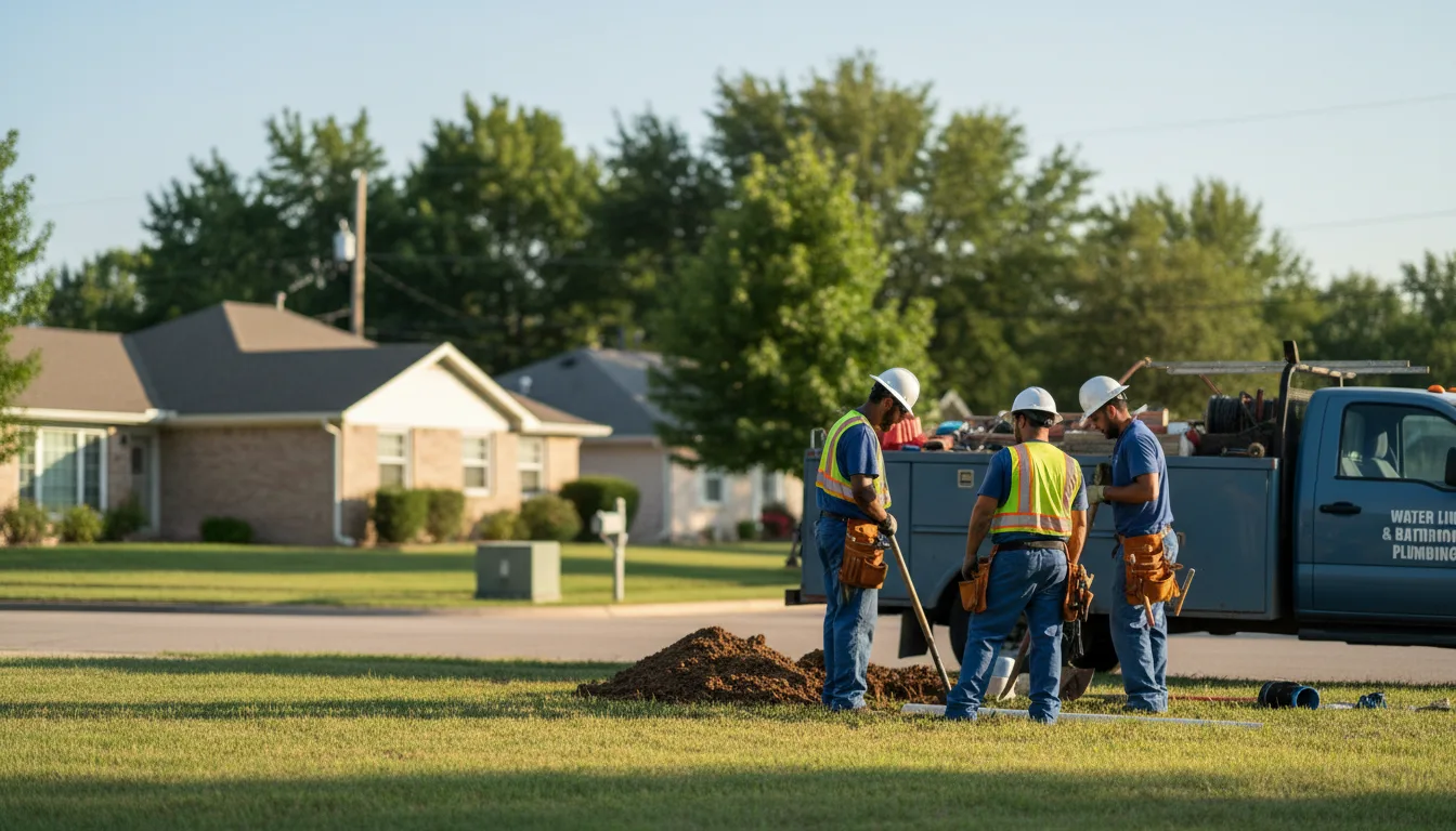 Residential water line and bathroom plumbing service in Flora, LA